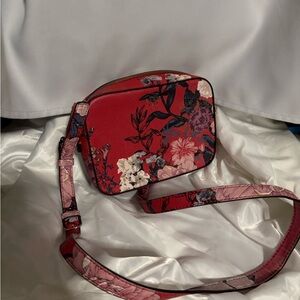 Guess Red Floral Crossbody Bag